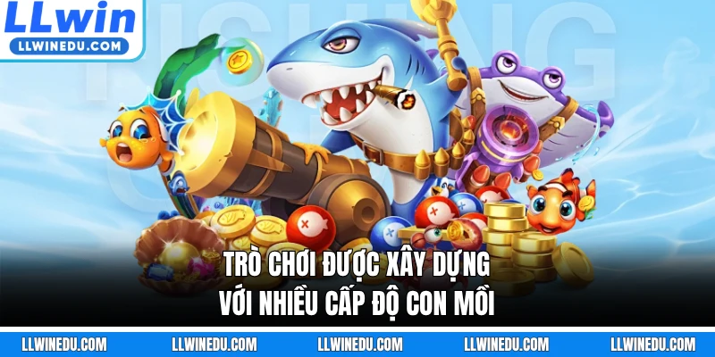 Trò chơi được xây dựng với nhiều cấp độ con mồi